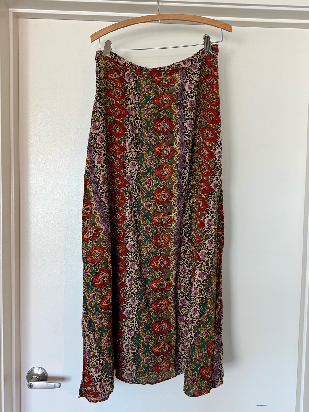 Natural Life Bohemian Printed Maxi Skirt in Multi-Color